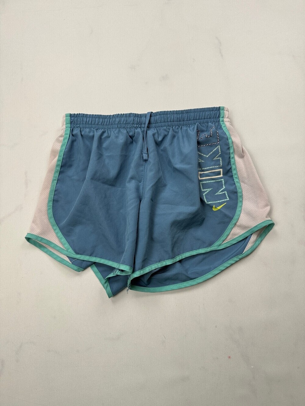 Nike Dri-FIT Athletic Shorts Blue 2000s Adjustable Drawstring - Girls M
